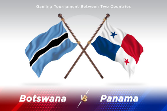 Botswana Versus Panama Two Flags