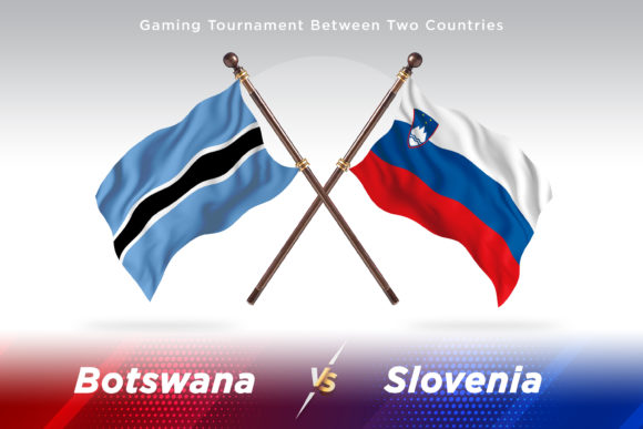 Botswana Versus Slovenia Two Flags