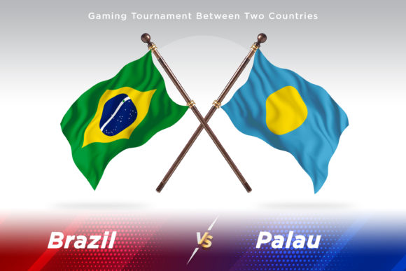 Brazil Versus Palau Two Flags Design