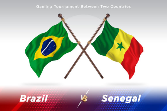 Brazil Versus Senegal Two Flags: A Creative Asset for Global Design Projects
