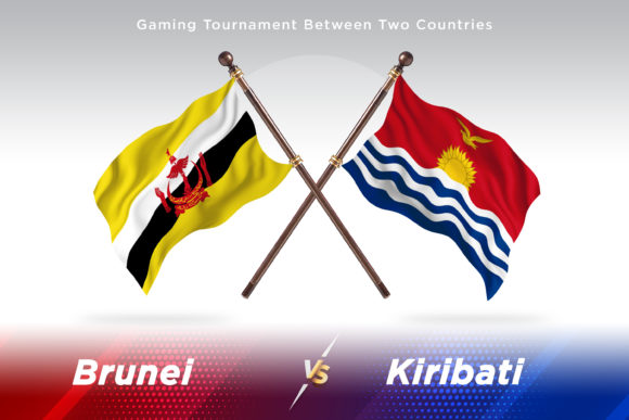 Brunei Versus Kiribati Two Flags